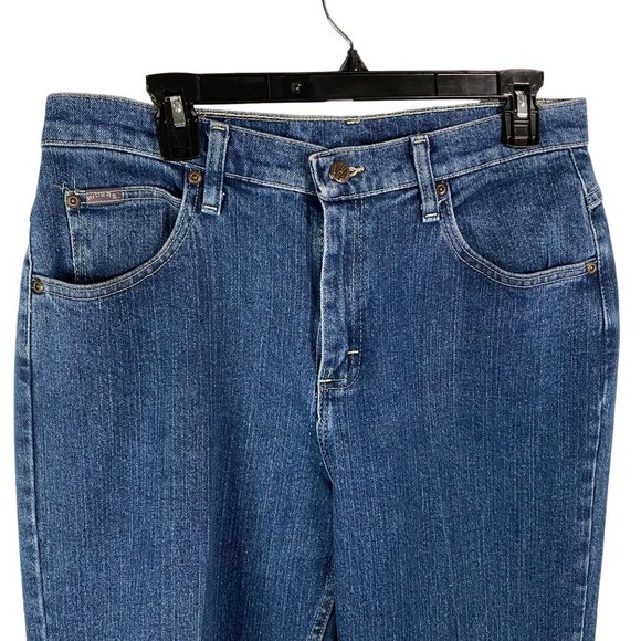 Riders Jeans Womens 10 Classic Straight leg Jeans dark Blue wash denim y2k - Picture 2 of 10